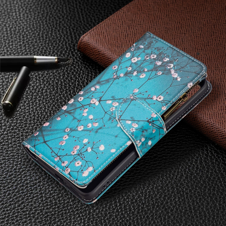 For Xiaomi Redmi Note 11 Pro / 11 Pro+ Colored Drawing Pattern Zipper Leather Phone Case(Plum Blossom) by buy2fix