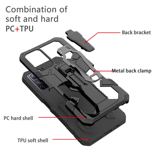 For Xiaomi Redmi Note 11 5G Armor Warrior PC + TPU Phone Case(Black) by buy2fix
