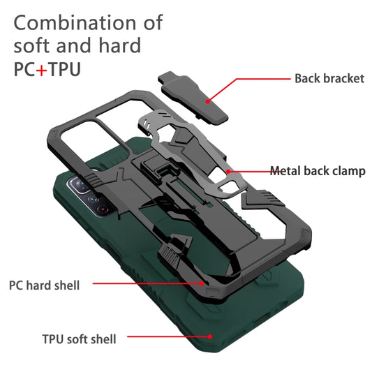 For Xiaomi Redmi Note 11 5G Armor Warrior PC + TPU Phone Case(Green) by buy2fix