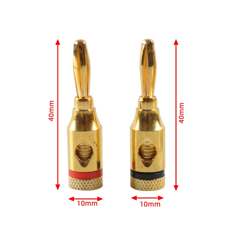 A6521 24 in 1 Car Gold-plated Red and Black 4mm Banana Head Audio Plug by buy2fix
