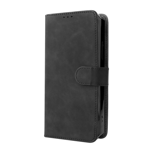 For Oukitel WP15 5G Solid Color Skin Feel Magnetic Buckle Leather Phone Case(Black) by buy2fix