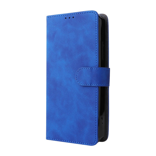 For Oukitel WP15 5G Solid Color Skin Feel Magnetic Buckle Leather Phone Case(Blue) by buy2fix