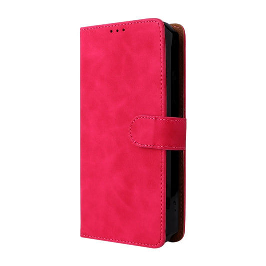 For Oukitel WP15 5G Solid Color Skin Feel Magnetic Buckle Leather Phone Case(Rose Red) by buy2fix