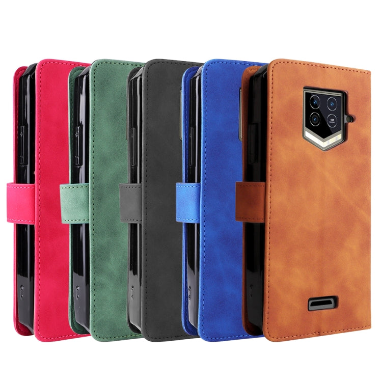 For Oukitel WP15 5G Solid Color Skin Feel Magnetic Buckle Leather Phone Case(Brown) by buy2fix