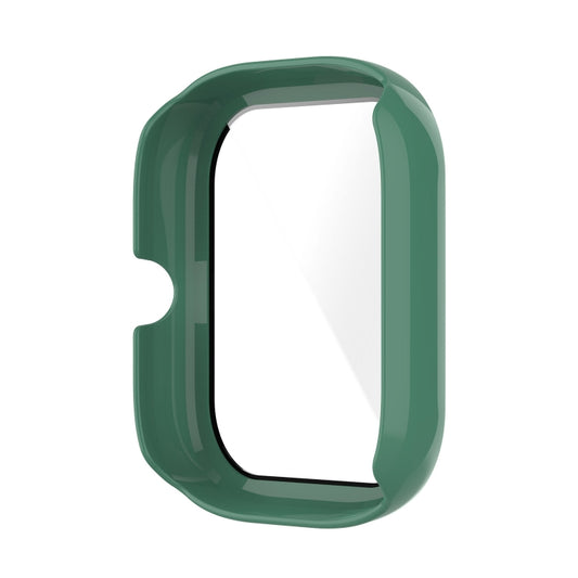 For Amazfit GTS 2 mini PC + Tempered Glass Watch Protective Case(Pine Needle Green) by buy2fix