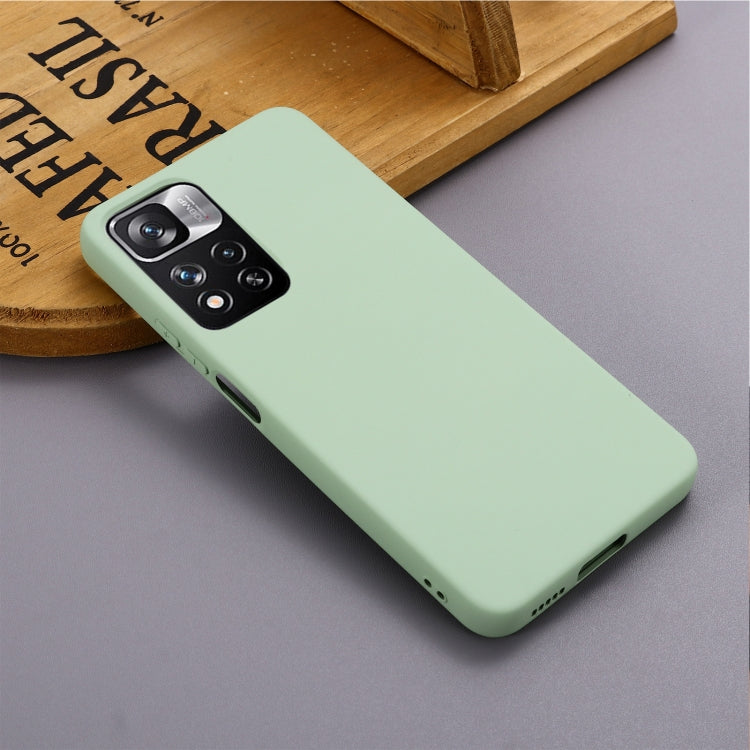 For Xiaomi Redmi Note 11 Pro China / Note 11 Pro+ Liquid Silicone Phone Case(Green) by buy2fix