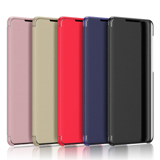 For Xiaomi Redmi Note 11 Window View Leather Phone Case(Red) by buy2fix