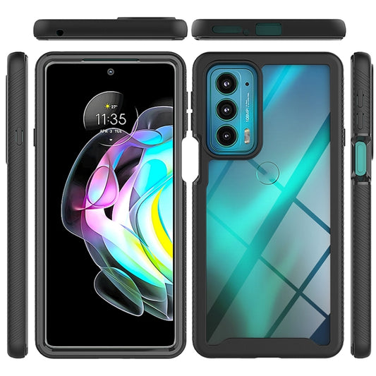 For Motorola Edge 20 Starry Sky PC + TPU Phone Case with PET Film(Sky Blue) by buy2fix