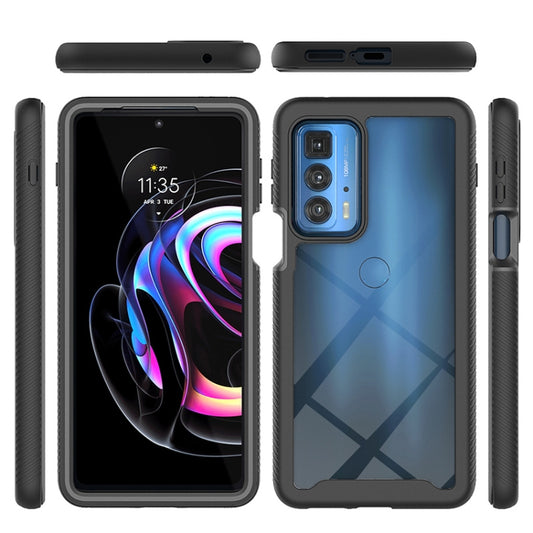 For Motorola Edge 20 Pro Starry Sky PC + TPU Phone Case with PET Film(Rose Red) by buy2fix