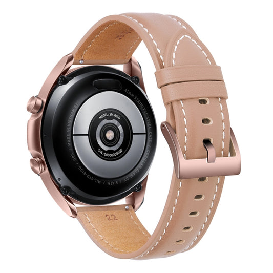 For Samsung Galaxy Watch4 40mm/44mm Leather Strap Watch Band(Pink) by buy2fix