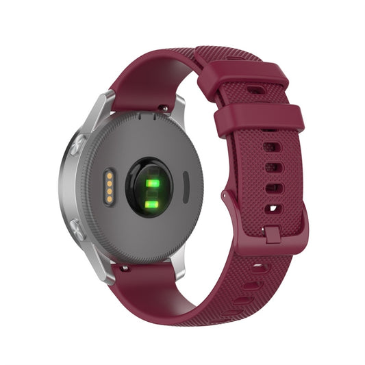 For Garmin Silicone Smart Watch Watch Band, Size:18mm Universal(Wine Red) by buy2fix
