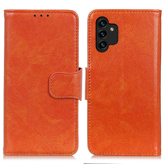 For Samsung Galaxy A13 4G Nappa Texture Horizontal Flip Leather Phone Case(Orange) by buy2fix