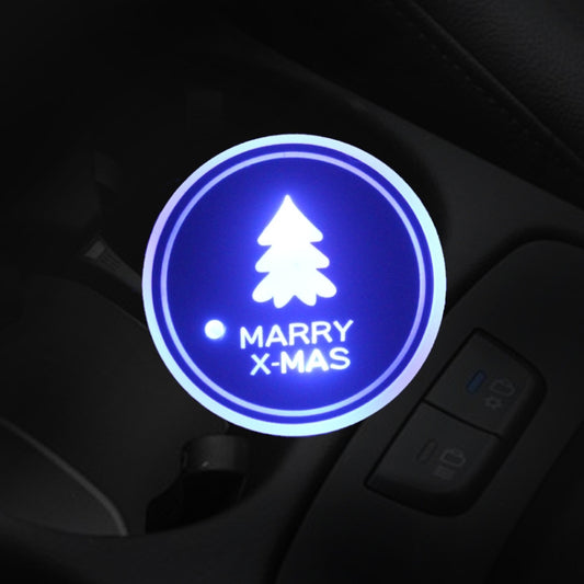 Car AcrylicColorful USB Charger Water Cup Groove LED Atmosphere Light(Christmas Tree) by buy2fix