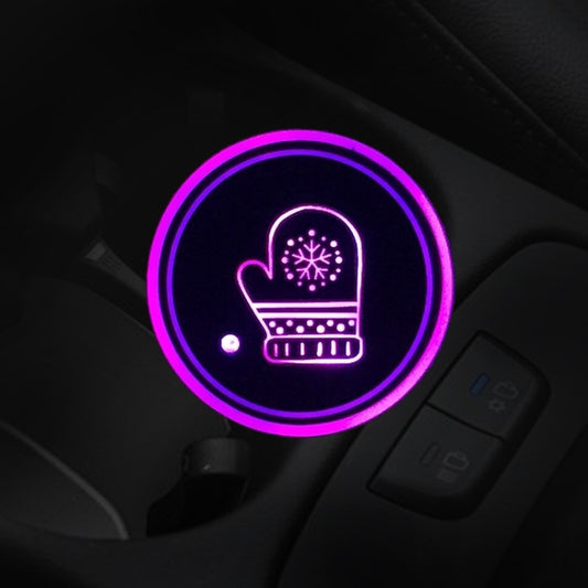 Car AcrylicColorful USB Charger Water Cup Groove LED Atmosphere Light(Glove) by buy2fix