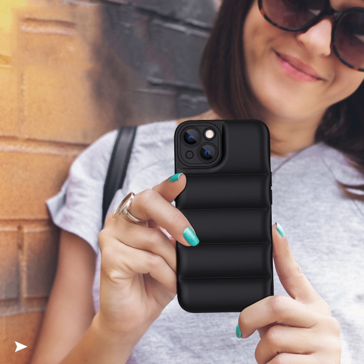 For iPhone 13 Eiderdown Airbag Shockproof Phone Case(Army Green) by buy2fix