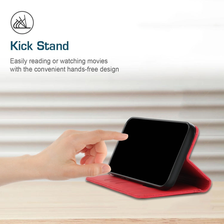 For Motorola Edge 20 Lite Skin Feel Magnetic Leather Phone Case(Red) by buy2fix