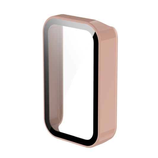 For Xiaomi Redmi Smart Band Pro PC + Tempered Glass Watch Protective Case(Pink) by buy2fix