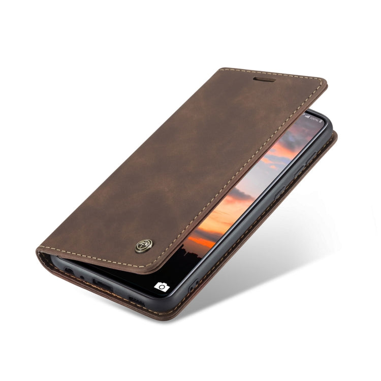 For Samsung Galaxy A33 5G CaseMe 013 Multifunctional Horizontal Flip Leather Phone Case(Coffee) by CaseMe