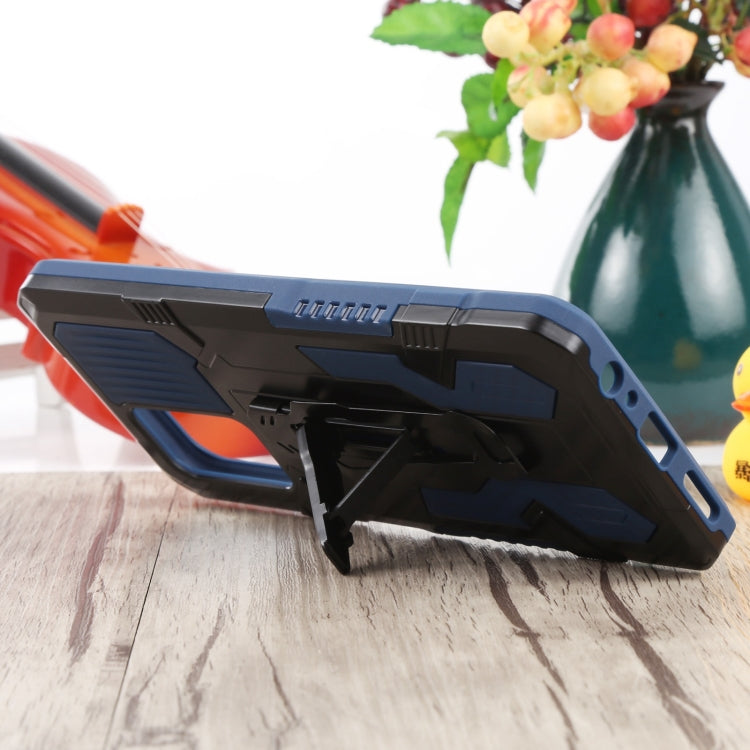 For Infinix Note 10 Pro Armor Warrior Shockproof PC + TPU Phone Case(Blue) by buy2fix