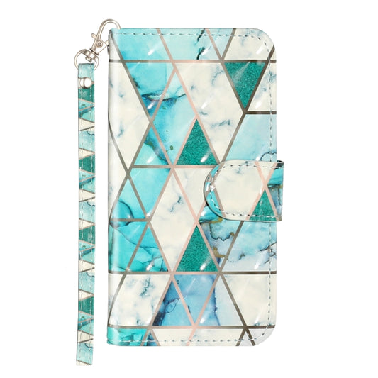 For Samsung Galaxy S22 5G 3D Pattern Horizontal Flip PU Leather Phone Case(Marble) by buy2fix
