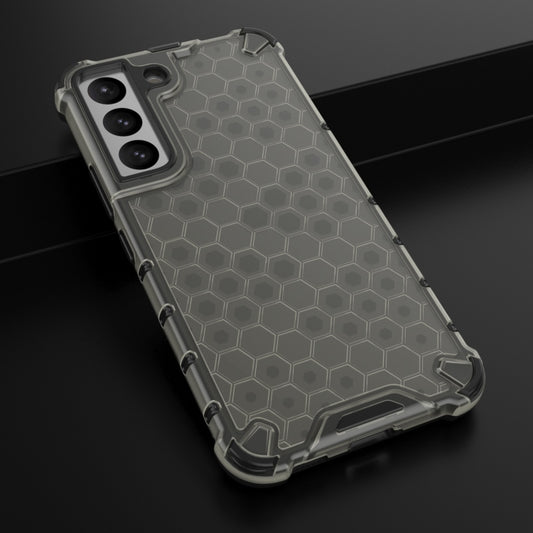 For Samsung Galaxy S22 5G Honeycomb PC + TPU Phone Case(Black) by buy2fix