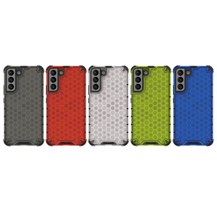 For Samsung Galaxy S22+ 5G Honeycomb PC + TPU Phone Case(White) by buy2fix