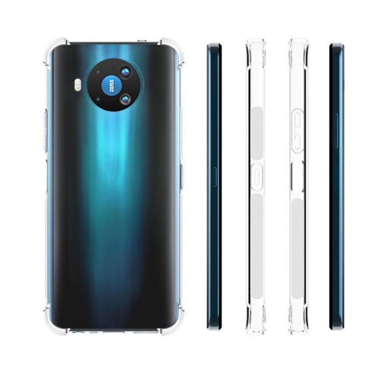 For Nokia 8.3 5G Shockproof Non-slip Thickening TPU Phone Case(Transparent) by buy2fix