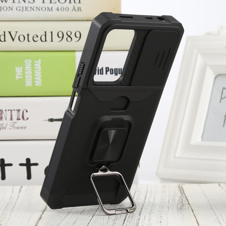 For Xiaomi Redmi Note 11 Pro 5G / 4G International Version Sliding Camera Cover Design PC + TPU Shockproof Phone Case(Black) by buy2fix
