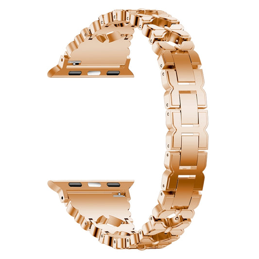 Stainless Steel Watch Band For Apple Watch Series 9&8&7 41mm / SE 3&SE 2&6&SE&5&4 40mm / 3&2&1 38mm(Rose Gold) by buy2fix