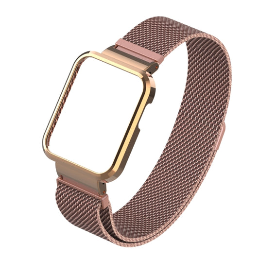For Xiaomi Mi Watch Lite / Redmi Watch Milanese Magnetic Metal Watchband(Rose Red) by buy2fix