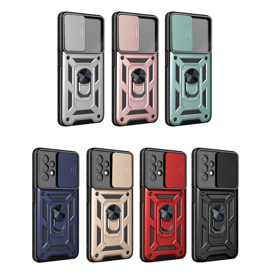 For Samsung Galaxy A13 4G Sliding Camera Cover TPU+PC Phone Case(Black) by buy2fix