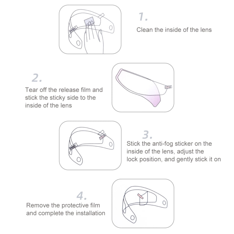 Visor Anti-fog PC Shield Helmet Lens Film(25.0 x 9.0cm) by buy2fix