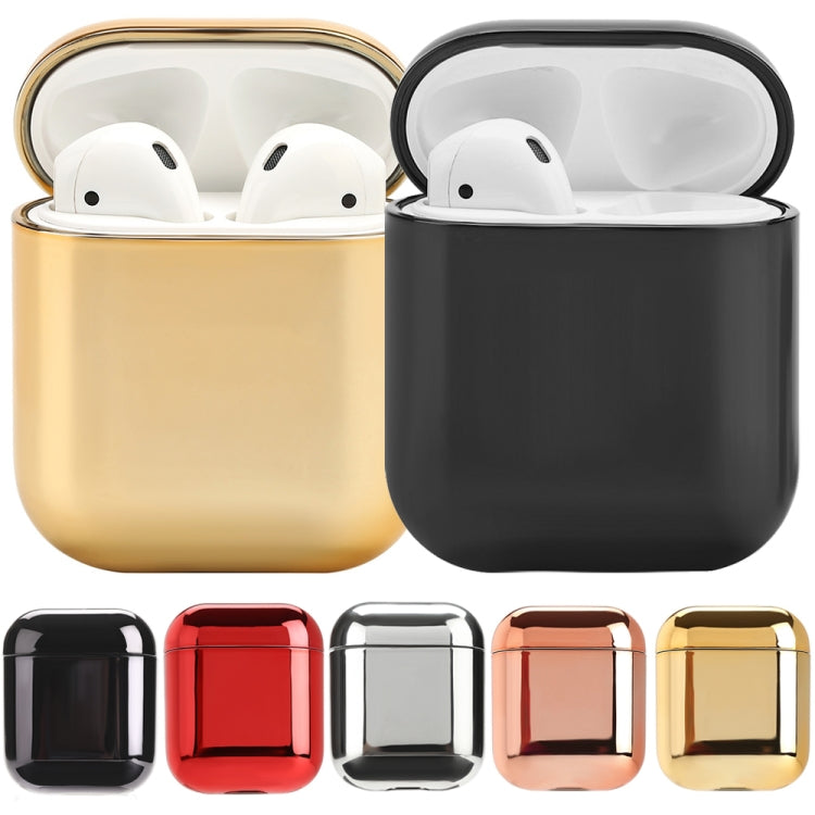For AirPods 1/2 Electroplated PC Earphones Shockproof Protective Case(Silver) by buy2fix