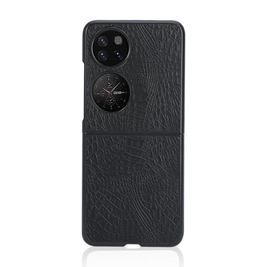 For Huawei P50 Pocket Crocodile Texture Folding Phone Case(Black) by buy2fix