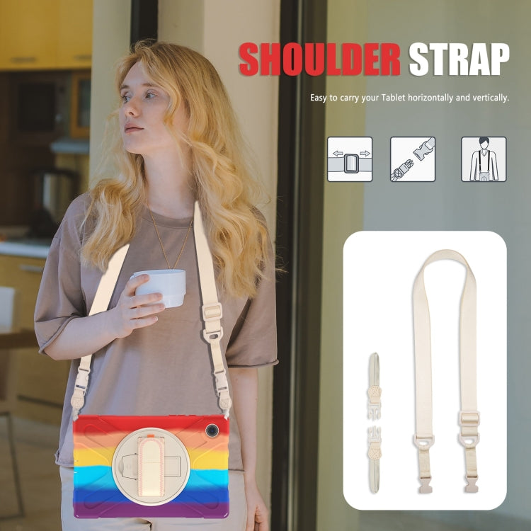 For Samsung Galaxy Tab A8 10.5 2021 Silicone + PC Tablet Case(Colorful Red) by buy2fix