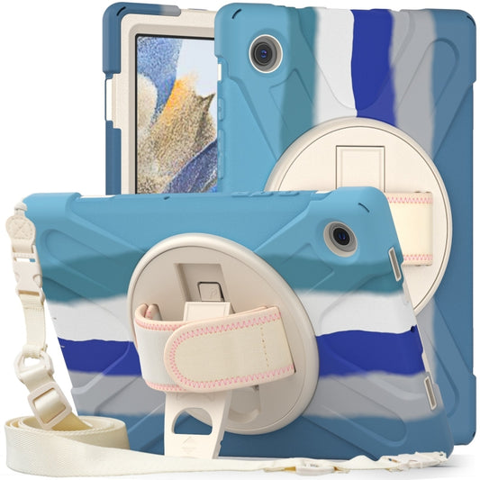 For Samsung Galaxy Tab A8 10.5 2021 Silicone + PC Tablet Case(Colorful Blue) by buy2fix