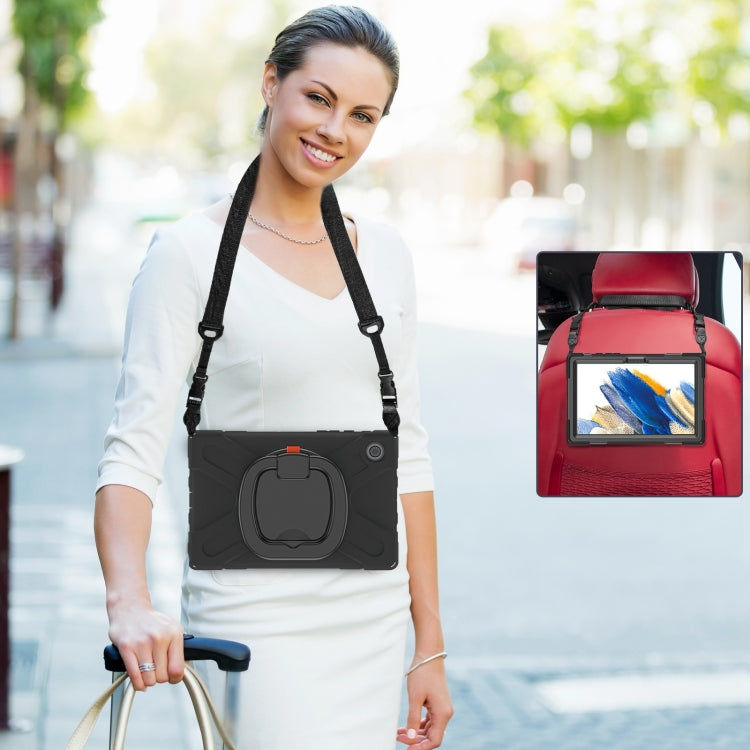 For Samsung Galaxy Tab A8 10.5 2021 Silicone + PC Tablet Case(Black + Black) by buy2fix