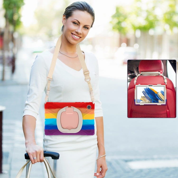 For Samsung Galaxy Tab A8 10.5 2021 Silicone + PC Tablet Case(Colorful Red) by buy2fix