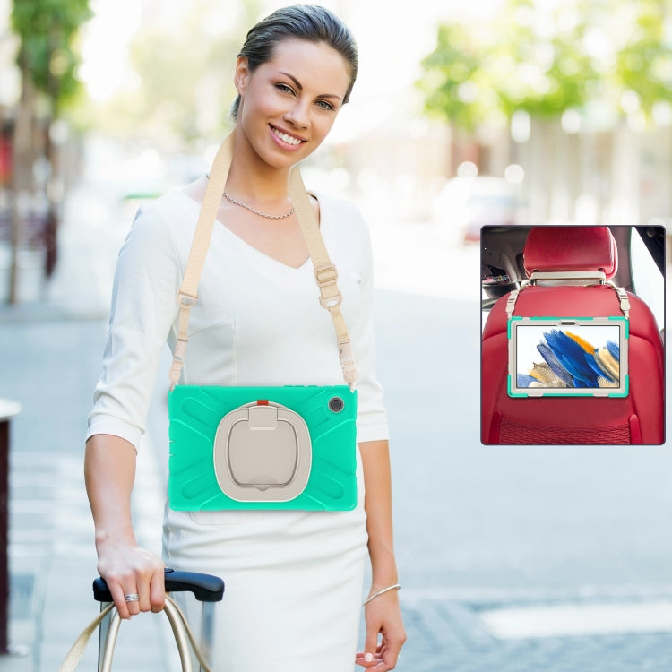 For Samsung Galaxy Tab A8 10.5 2021 Silicone + PC Tablet Case(Mint Green) by buy2fix