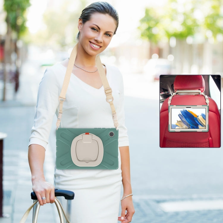 For Samsung Galaxy Tab A8 10.5 2021 Silicone + PC Tablet Case(Emerald Green) by buy2fix