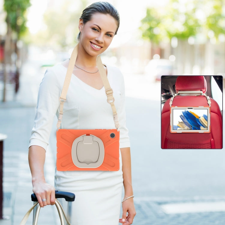 For Samsung Galaxy Tab A8 10.5 2021 Silicone + PC Tablet Case(Living Coral) by buy2fix