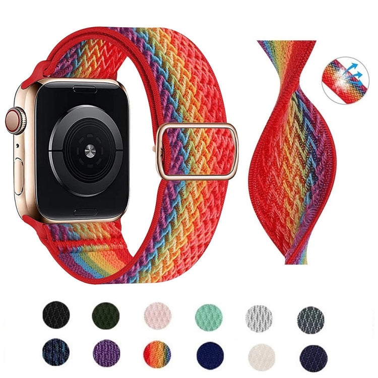 W Texture Nylon Strap For Apple Watch Ultra 49mm&Watch Ultra 2 49mm / Series 9&8&7 45mm / SE 3&SE 2&6&SE&5&4 44mm / 3&2&1 42mm(Black) by buy2fix