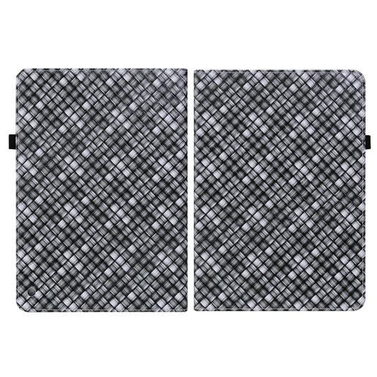 For Amazon Kindle Fire HD10 2021/HD10 Plus 2021 Color Weave Smart Leather Tablet Case(Black) by buy2fix