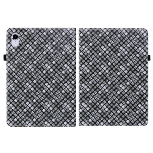 For iPad mini 6 / mini 2024 Color Weave Smart Leather Tablet Case(Black) by buy2fix