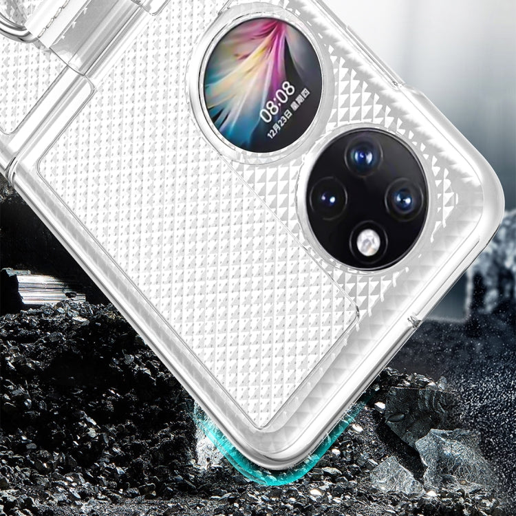 For Huawei P50 Pocket Ring Holder Transparent PC Phone Case(Glossy) by buy2fix