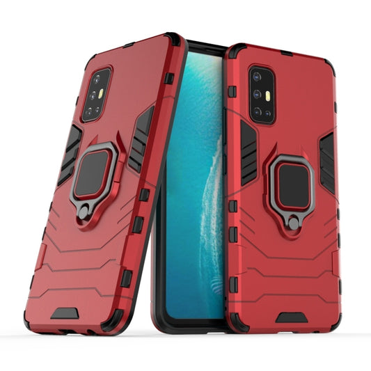 For Vivo V17 (India) Shockproof PC + TPU Protective Case with Magnetic Ring Holder(Red) by buy2fix