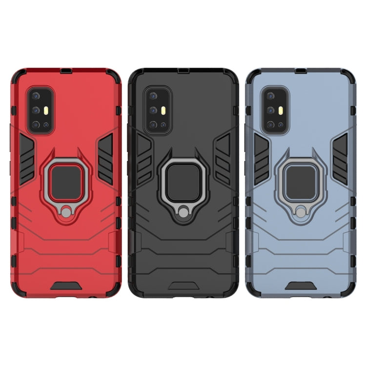 For Vivo V17 (India) Shockproof PC + TPU Protective Case with Magnetic Ring Holder(Red) by buy2fix