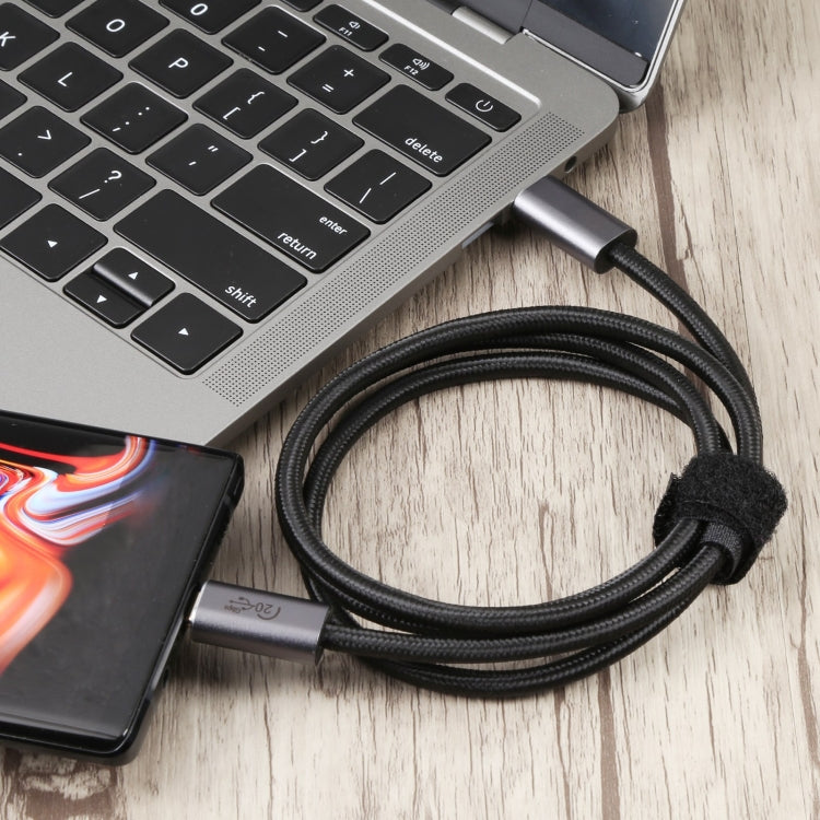 20Gbps USB 3.2 USB-C / Type-C Male to USB-C / Type-C Male Braided Data Cable, Cable Length:1m(Black) by buy2fix