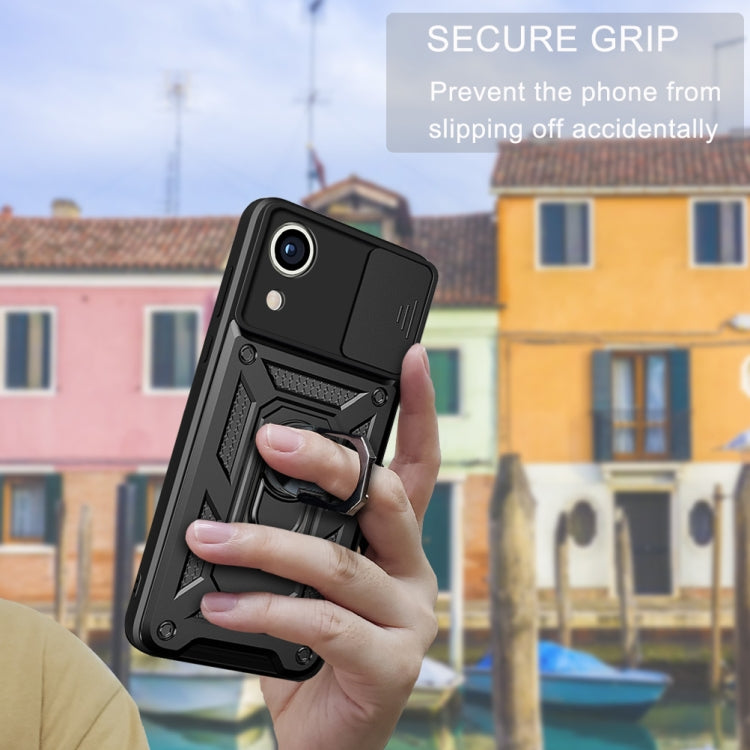 For Samsung Galaxy A03 Core Sliding Camera Cover Design TPU+PC Phone Case(Blue) by buy2fix