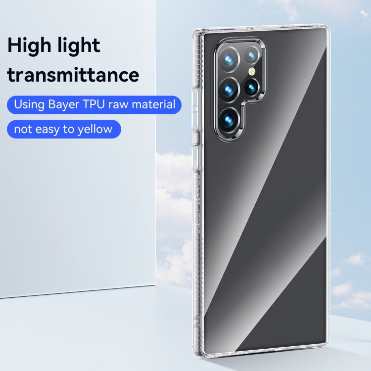For Samsung Galaxy S22 Ultra 5G High Transparent TPU Shockproof Phone Case by buy2fix